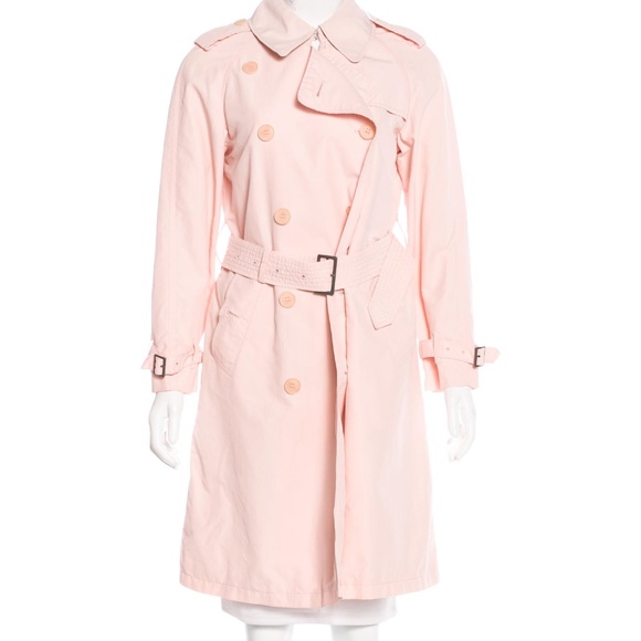 BURBERRY LONDON Belted Pale Pink Trench Coat - Picture 1 of 12
